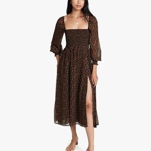 Opt classic smocked maxi dress